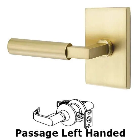 Emtek Hercules Door Lever with Modern Rectangular Rose by Emtek