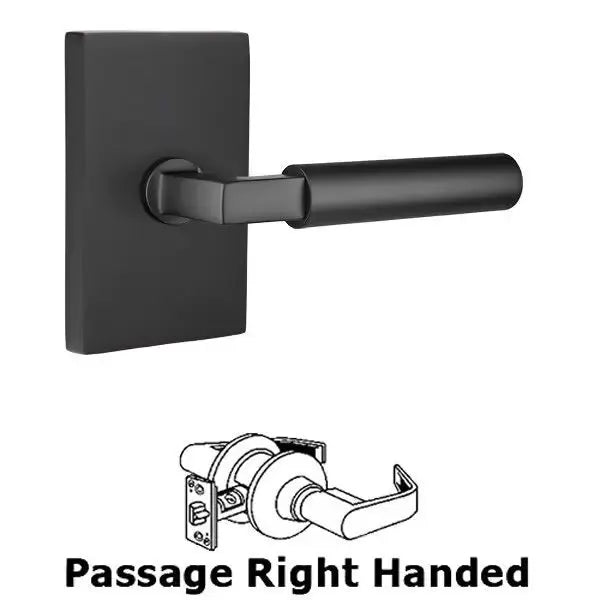 Emtek Hercules Door Lever with Modern Rectangular Rose by Emtek