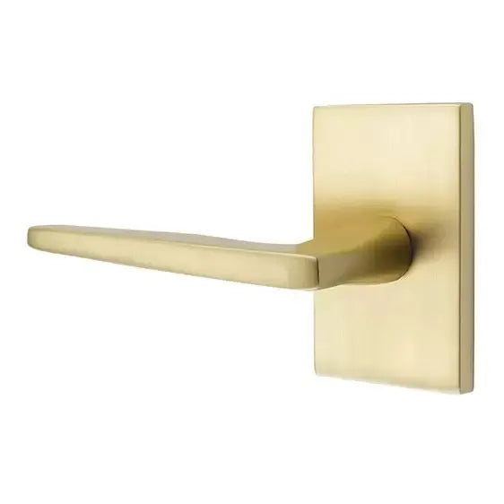 Emtek Hermes Door Lever with Modern Rectangular Rose by Emtek