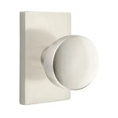 Emtek Laurent Door Knob and Modern Rectangular Rose by Emtek
