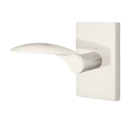 Emtek Mercury Door Lever with Modern Rectangular Rose by Emtek