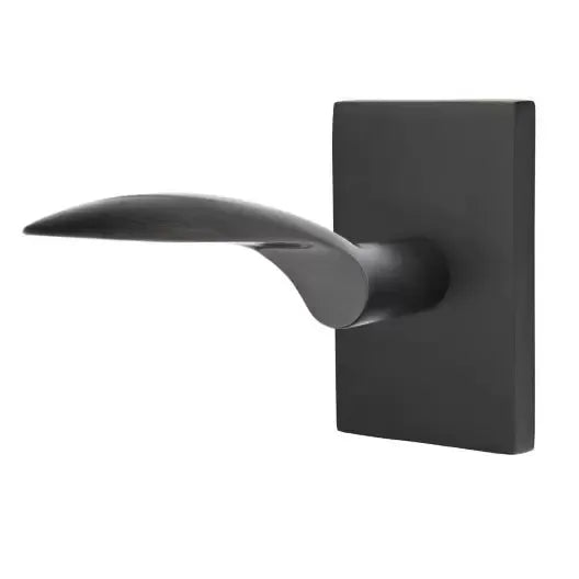 Emtek Mercury Door Lever with Modern Rectangular Rose by Emtek