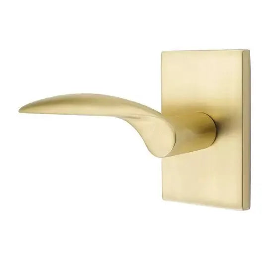 Emtek Mercury Door Lever with Modern Rectangular Rose by Emtek
