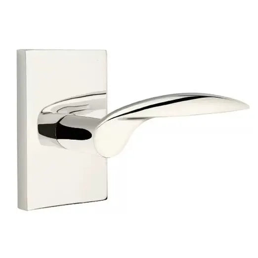Emtek Mercury Door Lever with Modern Rectangular Rose by Emtek