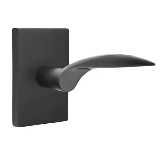 Emtek Mercury Door Lever with Modern Rectangular Rose by Emtek