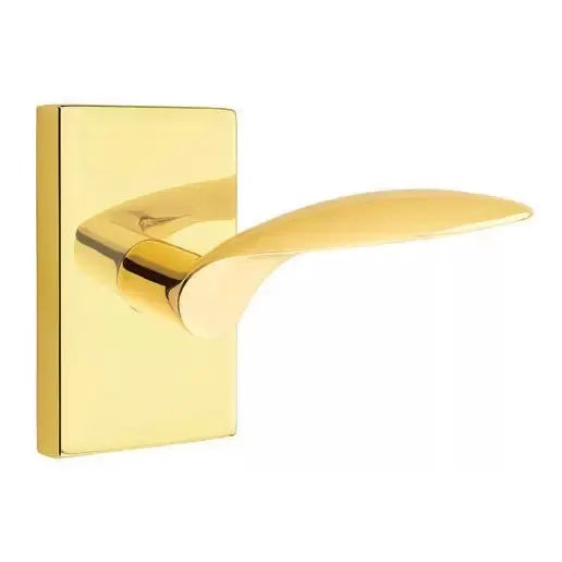 Emtek Mercury Door Lever with Modern Rectangular Rose by Emtek
