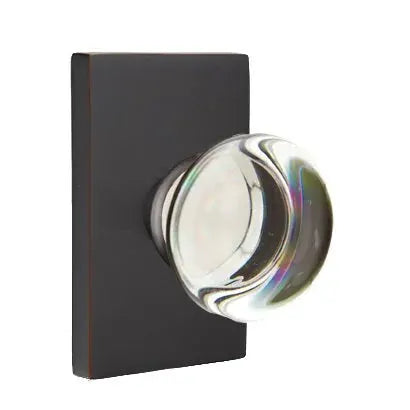 Emtek Providence Door Knob with Modern Rectangular Rose by Emtek