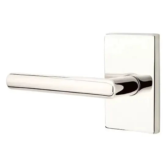 Emtek Stuttgart Door Lever with Modern Rectangular Rose by Emtek