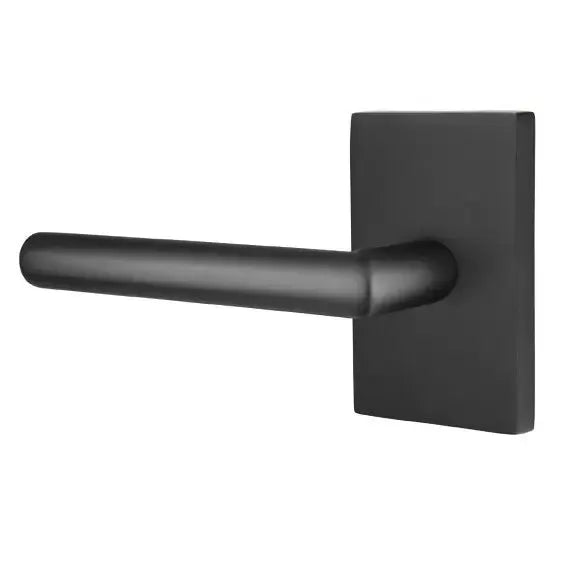 Emtek Stuttgart Door Lever with Modern Rectangular Rose by Emtek