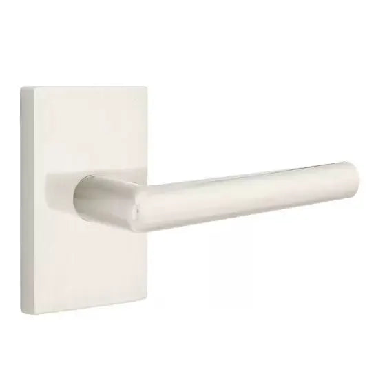 Emtek Stuttgart Door Lever with Modern Rectangular Rose by Emtek