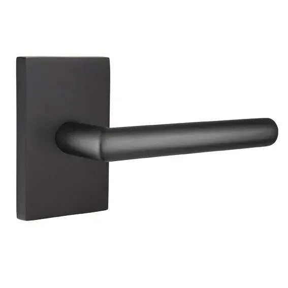Emtek Stuttgart Door Lever with Modern Rectangular Rose by Emtek