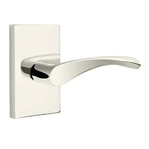 Emtek Triton Door Lever with Modern Rectangular Rose by Emtek
