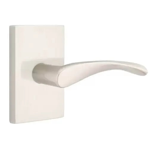 Emtek Triton Door Lever with Modern Rectangular Rose by Emtek