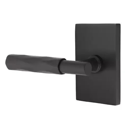 Emtek Tribeca Lever with T-Bar Stem and Modern Rectangular Rose by Emtek