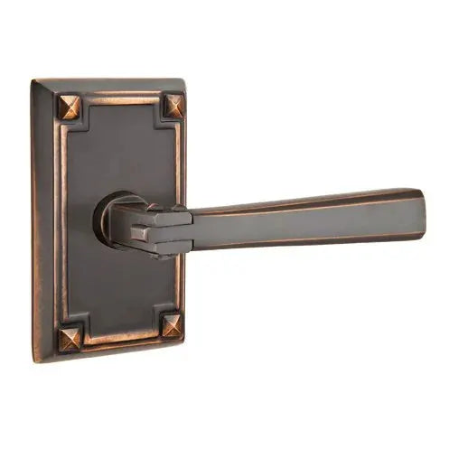 Emtek Arts and Crafts Door Lever with Arts and Crafts Rose by Emtek