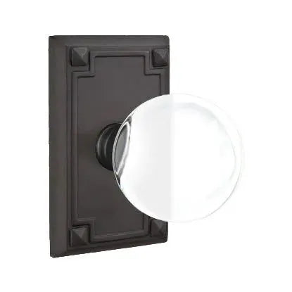 Emtek Bristol Door Knob with Arts and Crafts Rectangular Rose by Emtek