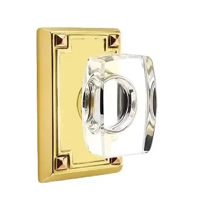 Emtek Windsor Door Knob with Arts and Crafts Rectangular Rose by Emtek