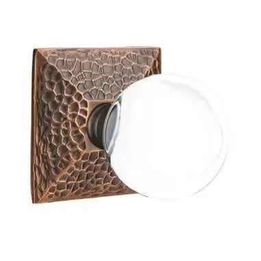 Emtek Bristol Door Knob with Hammered Rose by Emtek