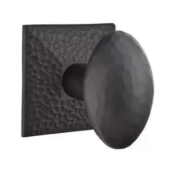 Emtek Hammered Egg Door Knob with Hammered Rose by Emtek