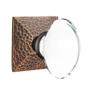 Emtek Hampton Door Knob with Hammered Rose by Emtek