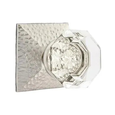 Emtek Old Town Door Knob with Hammered Rose by Emtek