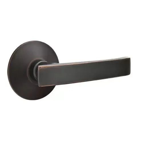 Emtek Geneva Door Lever with Modern Rose by Emtek