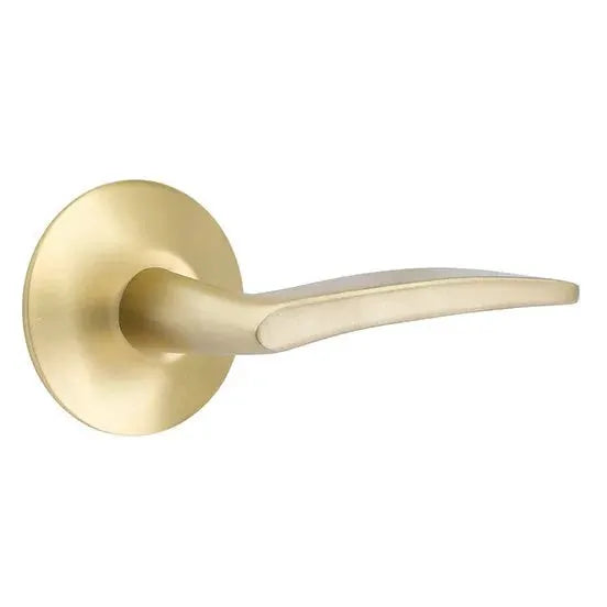 Emtek Poseidon Door Lever with Modern Rose by Emtek