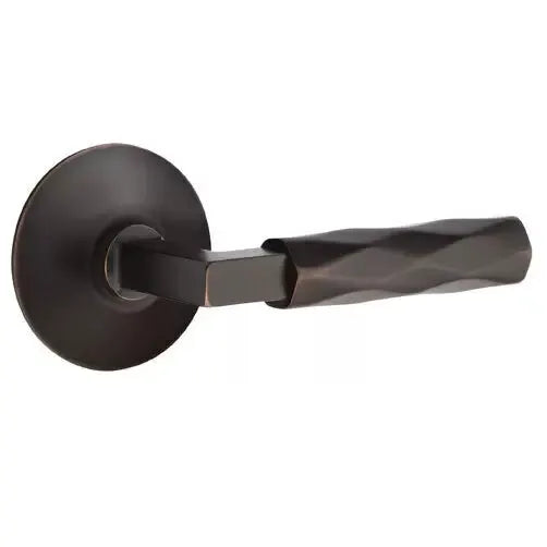 Emtek Tribeca Lever with L-Square Stem and Modern Rose by Emtek