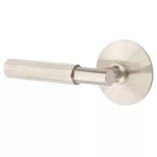 Emtek Faceted Lever with T-Bar Stem and Modern Rose by Emtek