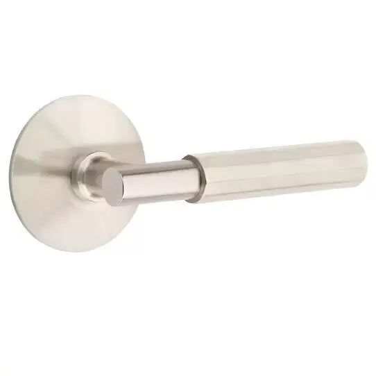 Emtek Faceted Lever with T-Bar Stem and Modern Rose by Emtek