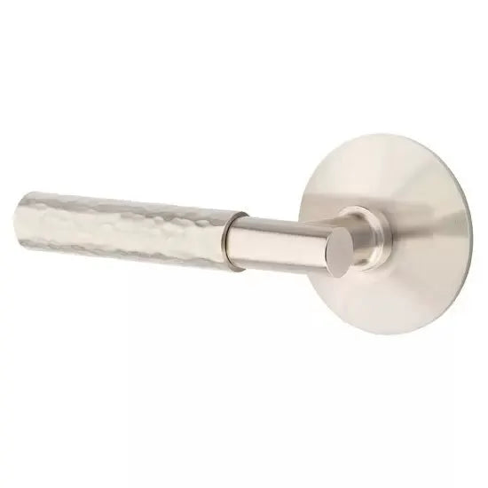 Emtek Hammered Lever with T-Bar Stem and Modern Rose by Emtek