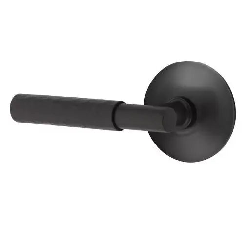 Emtek Hammered Lever with T-Bar Stem and Modern Rose by Emtek