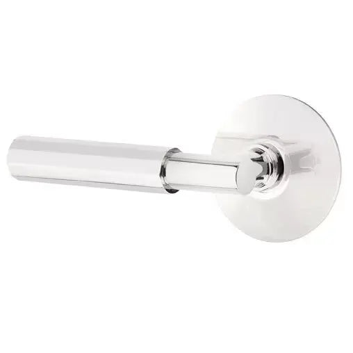 Emtek Faceted Lever with T-Bar Stem and Modern Rose by Emtek