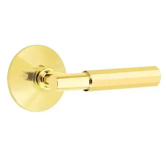 Emtek Faceted Lever with T-Bar Stem and Modern Rose by Emtek