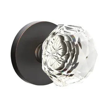 Emtek Diamond Door Knob with Disk Rose by Emtek