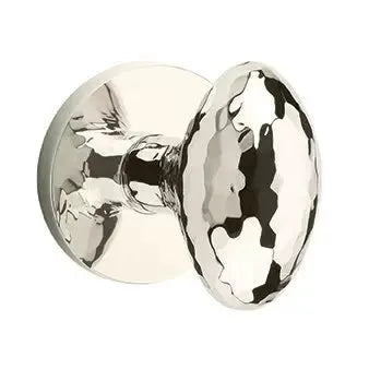 Emtek Hammered Egg Door Knob and Disk Rose by Emtek