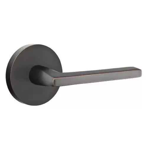 Emtek Helios Door Lever with Disk Rose by Emtek