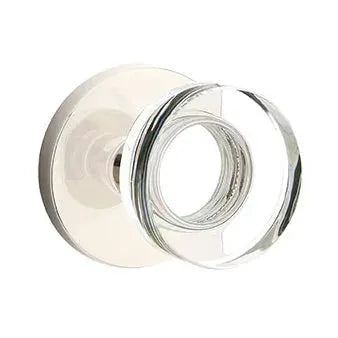 Emtek Modern Disc Glass Door Knob with Disk Rose by Emtek