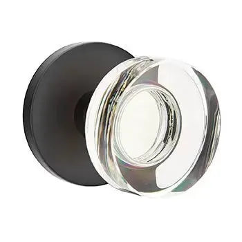 Emtek Modern Disc Glass Door Knob with Disk Rose by Emtek