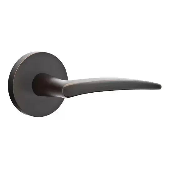 Emtek Poseidon Door Lever with Disk Rose by Emtek