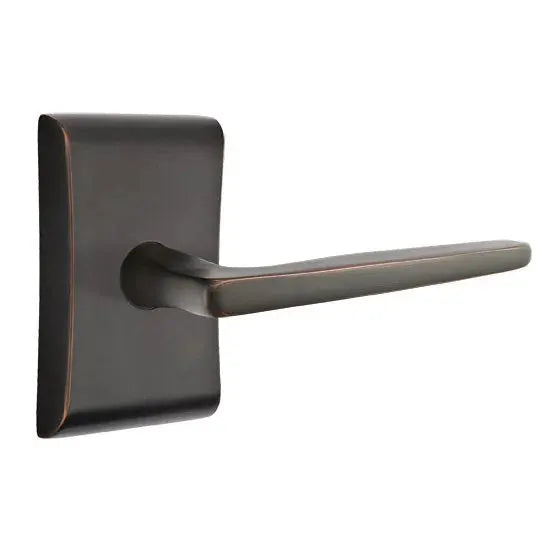Emtek Hermes Door Lever with Neos Rose by Emtek