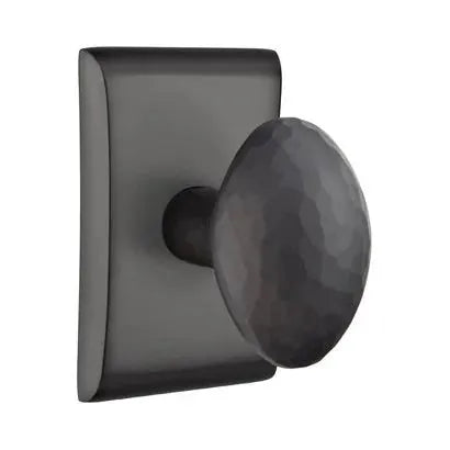 Emtek Hammered Egg Door Knob with Neos Rose by Emtek