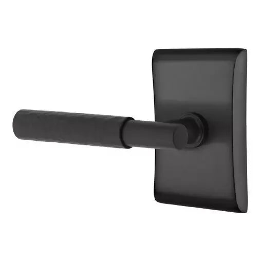 Emtek Hammered Lever with T-Bar Stem and Neos Rose by Emtek