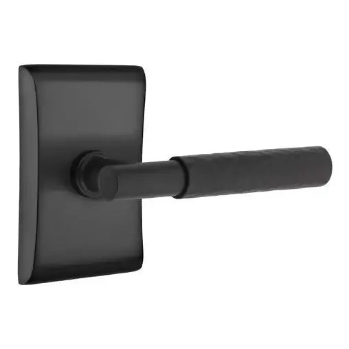 Emtek Hammered Lever with T-Bar Stem and Neos Rose by Emtek