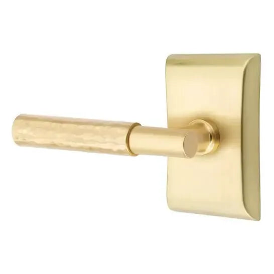 Emtek Hammered Lever with T-Bar Stem and Neos Rose by Emtek