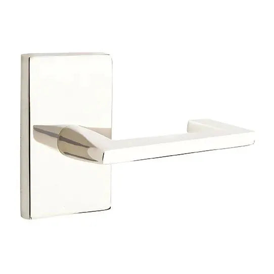Emtek Argos Door Lever with Modern Rectangular Rose by Emtek