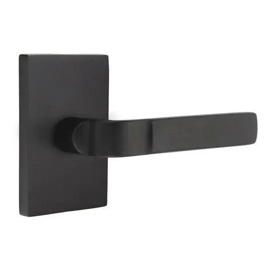Emtek Aston Lever with Modern Rectangular Rose by Emtek