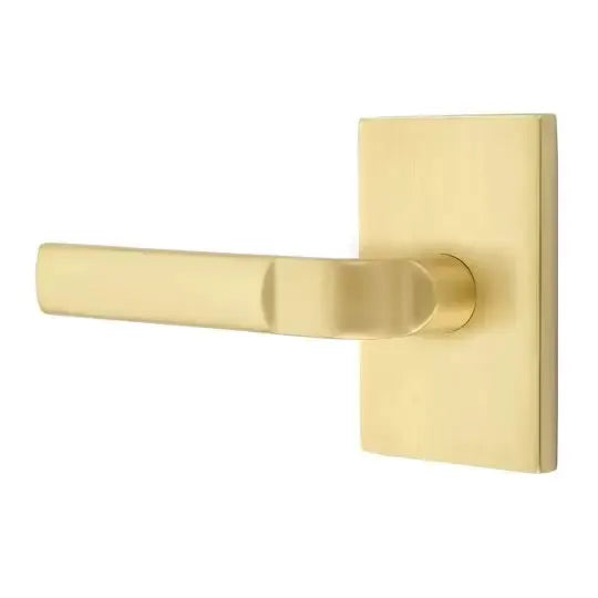 Emtek Aston Lever with Modern Rectangular Rose by Emtek