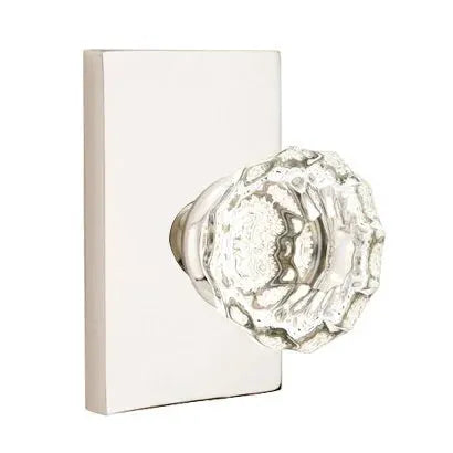 Emtek Astoria Door Knob with Modern Rectangular Rose by Emtek