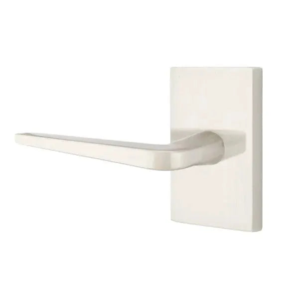 Emtek Athena Door Lever with Modern Rectangular Rose by Emtek